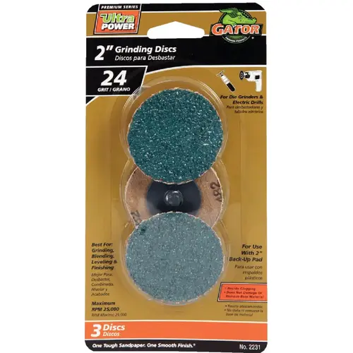 Gator Surface 2 In. 35 Grit Grinding Surface Conditioning Sanding Disc - pack of 3 Gator Surface 2 In. 35 Grit Grinding Surface Conditioning Sanding Disc - pack of 3