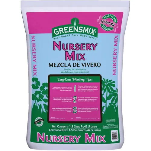 Nursery Mix 1.5 Cu. Ft. 40 Lb. All Purpose Potting Soil Nursery Mix 1.5 Cu. Ft. 40 Lb. All Purpose Potting Soil