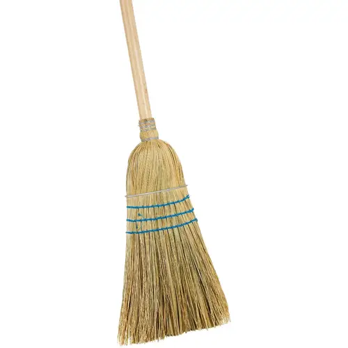 13 In. W. x 56.4 In. L. Natural Hardwood Handle Good Quality Corn Broom 13 In. W. x 56.4 In. L. Natural Hardwood Handle Good Quality Corn Broom