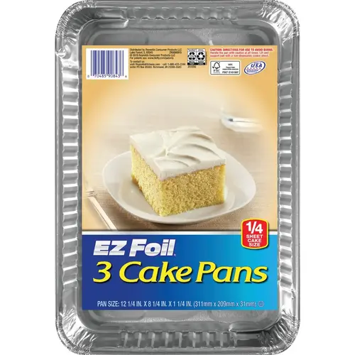 12.5 In. x 8.5 In. Oblong Cake Pan (3-Piece) 12.5 In. x 8.5 In. Oblong Cake Pan (3-Piece)