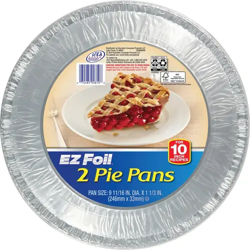 9-11/16 In. Extra Large Pie Pan (2-Count) Gray 9-11/16 In. Extra Large Pie Pan (2-Count) Gray