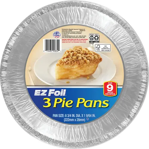 8-3/4 In. Deep Pie Pan (3-Count) Gray 8-3/4 In. Deep Pie Pan (3-Count) Gray