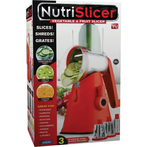 11 In. Vegetable & Fruit Slicer Red 11 In. Vegetable & Fruit Slicer Red