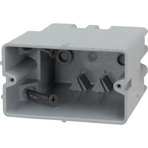 Smart Box 1-Gang Horizontal PVC Molded Original Wall Box Gray Smart Box 1-Gang Horizontal PVC Molded Original Wall Box Gray