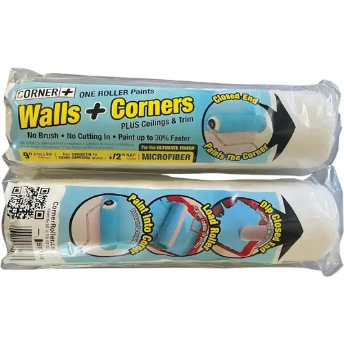 9 In. x 1/2 In. Microfiber Paint Roller Cover 9 In. x 1/2 In. Microfiber Paint Roller Cover