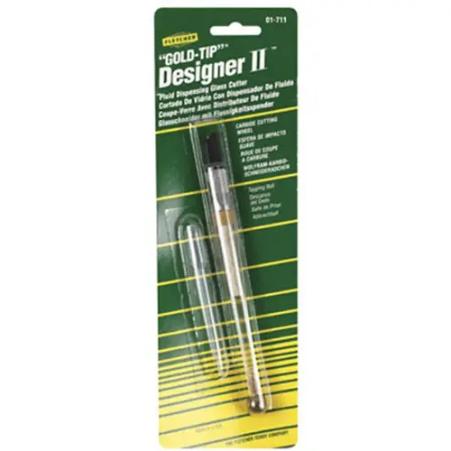 140 Deg Tungsten Carbide Gold-Tip Designer II Fluid Glass Cutter 140 Deg Tungsten Carbide Gold-Tip Designer II Fluid Glass Cutter