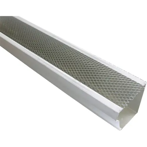 Armour 5-1/4 In. x 3 Ft. Aluminum Screen Gutter Guard White Armour 5-1/4 In. x 3 Ft. Aluminum Screen Gutter Guard White