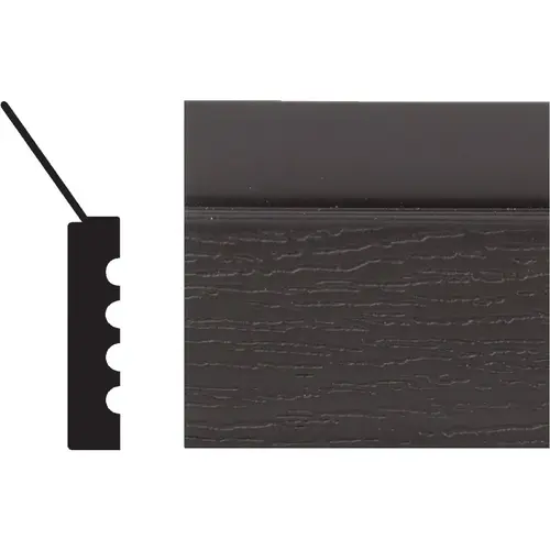 Thermo Stop 2 In. W. x 7/16 In. H. x 16 Ft. L. Brown PVC Weatherstrip Garage Door Stop - pack of 15