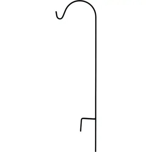 45 In. Matte Black Square Steel Shepherd Hook 45 In. Matte Black Square Steel Shepherd Hook