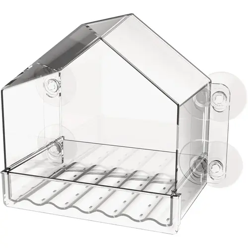 Crack-Resistant Clear View Window Bird Feeder Crack-Resistant Clear View Window Bird Feeder