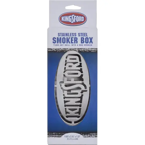 3.74 In. W. x 9.05 In. H. x 1.57 In. L. Stainless Steel Smoker Box 3.74 In. W. x 9.05 In. H. x 1.57 In. L. Stainless Steel Smoker Box