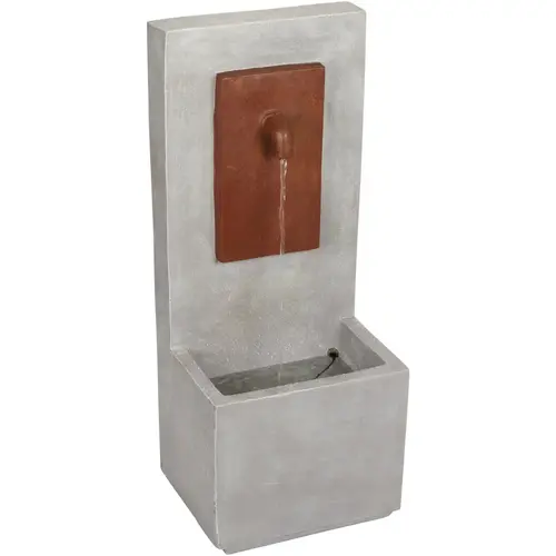 12 In. W. x 35 In. H. x 15 In. L. Rust Tap Resin Fountain 12 In. W. x 35 In. H. x 15 In. L. Rust Tap Resin Fountain