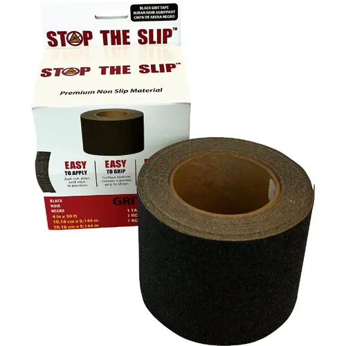4 In. x 30 Ft. Black Non-Slip Grit Tape 4 In. x 30 Ft. Black Non-Slip Grit Tape