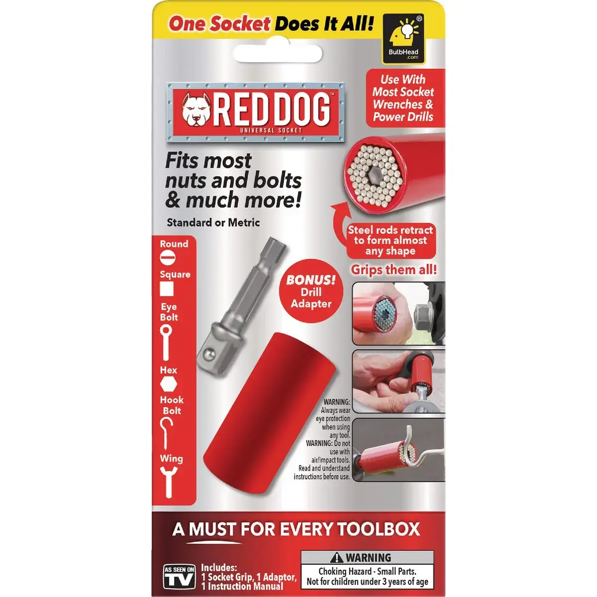 Bulbhead 16275-8 Universal Socket Tool Red Dog Red/Silver Buy Now