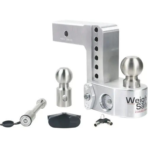 6 In. Adjustable Hitch Ball Mount w/ Built in Weight Scale 6 In. Adjustable Hitch Ball Mount w/ Built in Weight Scale