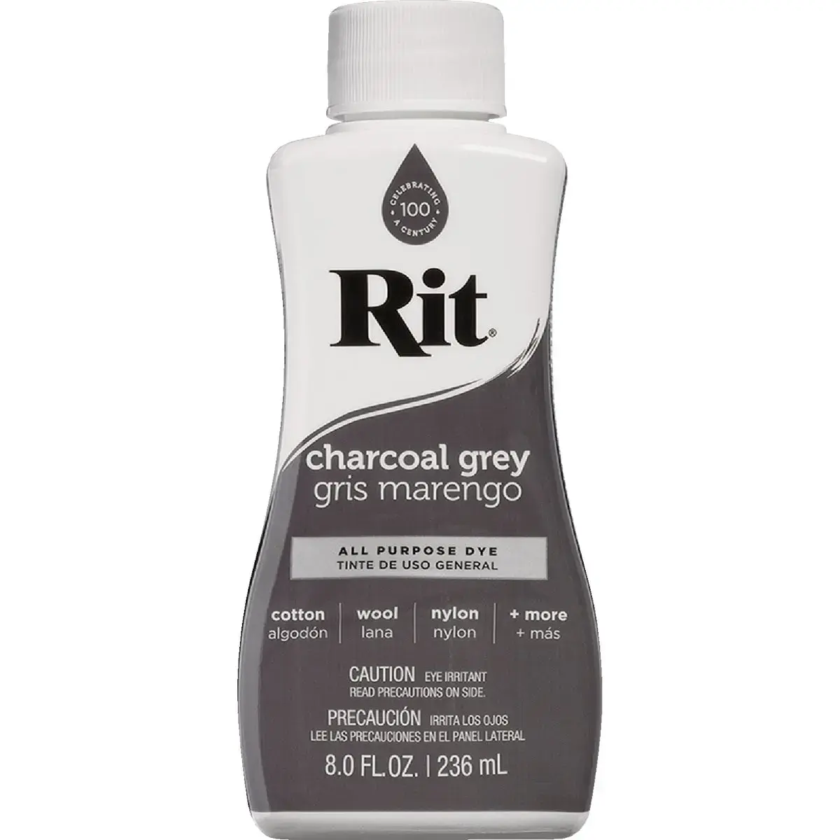 Rit® All Purpose Liquid Dye in Charcoal Grey | 8 fl oz