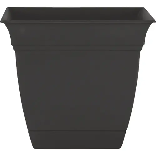 Eclipse 12 In. x 12 In. x 10.50 In. Resin Black Planter Eclipse 12 In. x 12 In. x 10.50 In. Resin Black Planter
