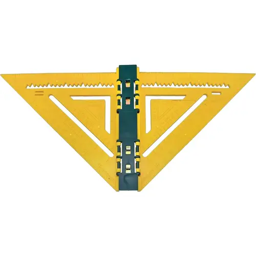 7 In. Yellow and Forest Green Double-Sided Rafter Square 7 In. Yellow and Forest Green Double-Sided Rafter Square