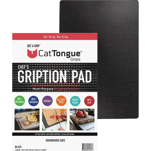 Chef's Gription 8 In. x 12 In. Non-Adhesive Multi-Purpose Gripping Solution Black Chef's Gription 8 In. x 12 In. Non-Adhesive Multi-Purpose Gripping Solution Black