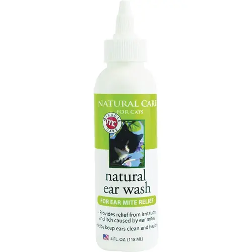 4 Oz. Mite Relief Natural Ear Wash for Cats 4 Oz. Mite Relief Natural Ear Wash for Cats