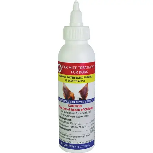 4 Oz. Ear Mite Treatment for Dogs 4 Oz. Ear Mite Treatment for Dogs