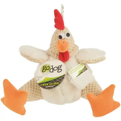 Checkers Large White Fat Rooster Squeaky Plush Dog Toy Checkers Large White Fat Rooster Squeaky Plush Dog Toy