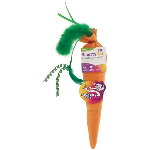 Kolossal Karrot Plush Catnip Kicker Cat Toy Kolossal Karrot Plush Catnip Kicker Cat Toy