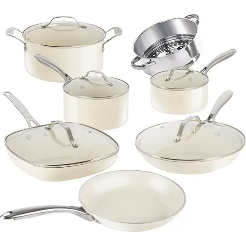 Natural Collection Cookware Set (12-Piece) Cream Natural Collection Cookware Set (12-Piece) Cream