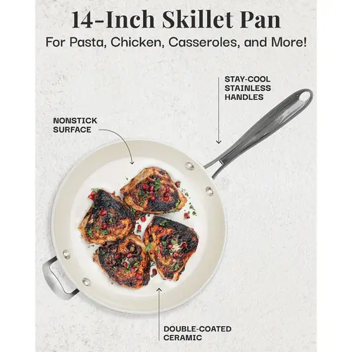 Natural Collection 14 In. Fry Pan Cream Natural Collection 14 In. Fry Pan Cream