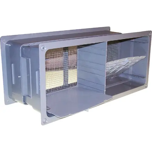 7-1/4 In. x 18-1/2 In. Adjustable Foundation Vent with Damper Gray 7-1/4 In. x 18-1/2 In. Adjustable Foundation Vent with Damper Gray