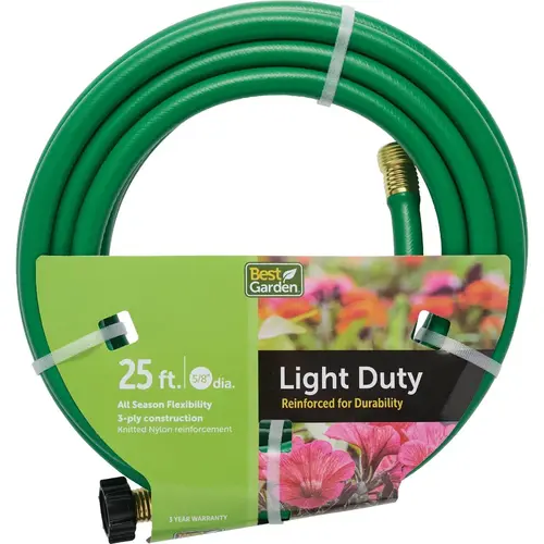 5/8 In. Dia. x 25 Ft. L. Light-Duty Garden Hose Green 5/8 In. Dia. x 25 Ft. L. Light-Duty Garden Hose Green