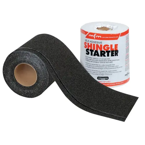 7.2 In. X 33.5 Ft. Self-Adhesive Shingle Starter Black 7.2 In. X 33.5 Ft. Self-Adhesive Shingle Starter Black