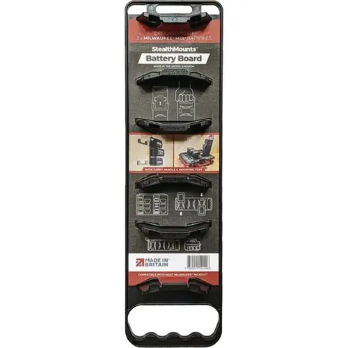 Battery Board with Handle for Milwaukee M18 Batteries Battery Board with Handle for Milwaukee M18 Batteries