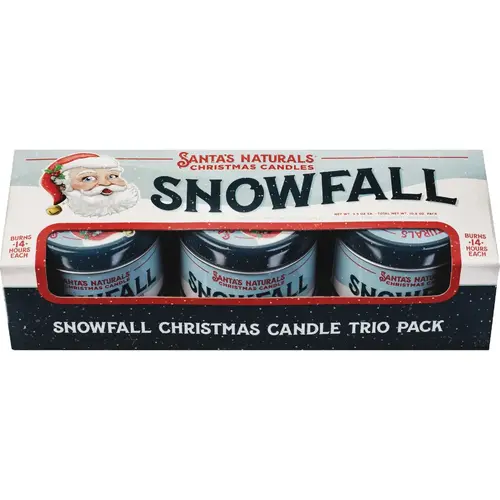 3.5 Oz. Snowfall Candle Trio White - pack of 3 3.5 Oz. Snowfall Candle Trio White - pack of 3