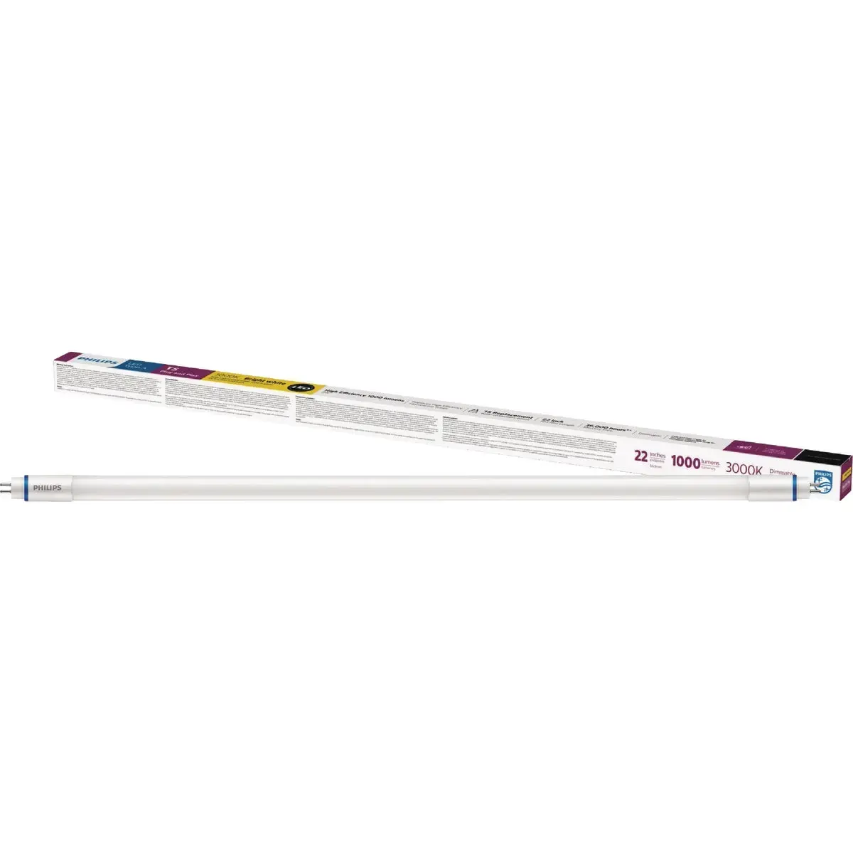 Philips MainsFit 14W Equivalent 22 In. Bright White T5 G5 LED Tube Light Bulb 591826 Philips MainsFit 14W Equivalent 22 In. Bright White T5 G5 LED Tube Light Bulb 591826