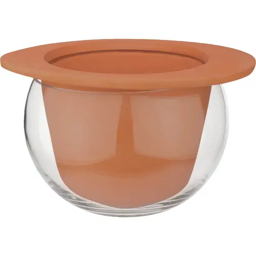 8.75 In. Terracotta & Glass Self-Watering Planter 8.75 In. Terracotta & Glass Self-Watering Planter