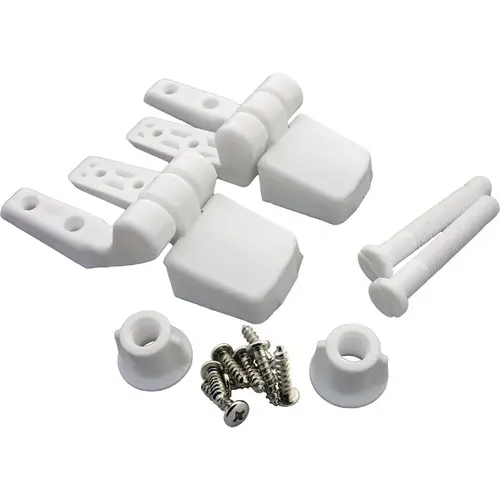 3/8" x 2-1/2" White Plastic Toilet Seat Hinge for Bemis 3/8" x 2-1/2" White Plastic Toilet Seat Hinge for Bemis