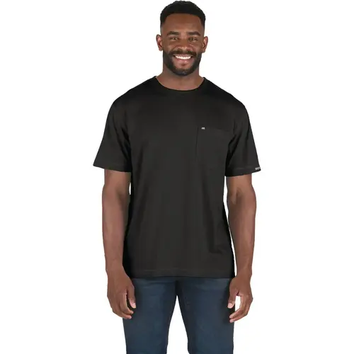 Performance Men's Large Tall Black Short Sleeve Pocket T-Shirt Performance Men's Large Tall Black Short Sleeve Pocket T-Shirt