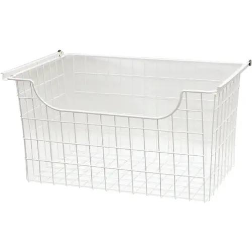 12 In. White Wire Sliding Basket 12 In. White Wire Sliding Basket