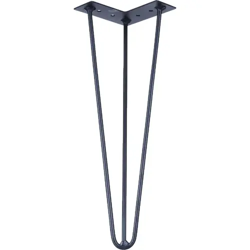 16 In. Black Metal 3-Prong Hairpin Table Leg 16 In. Black Metal 3-Prong Hairpin Table Leg