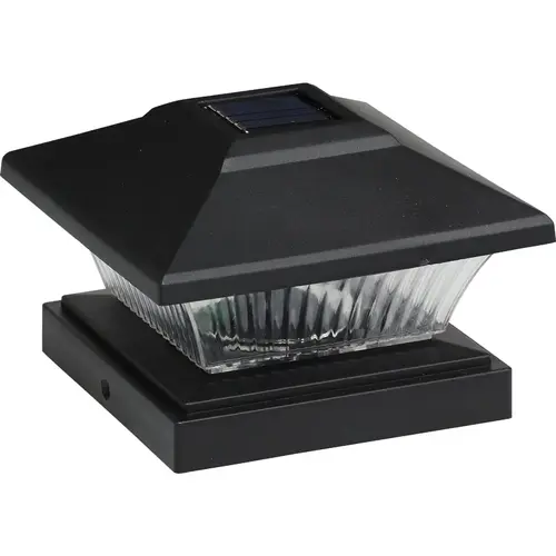 Black Solar LED Light Post Cap Black Solar LED Light Post Cap