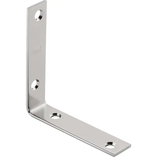 National Hardware Corner Brace, 4 in L, 7/8 in W, Stainless Steel National Hardware Corner Brace, 4 in L, 7/8 in W, Stainless Steel