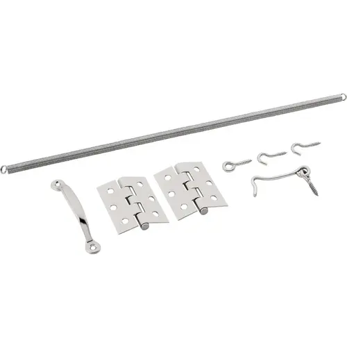 National Hardware Screen/Storm Door Set, Stainless Steel, 8-Piece, For: Screen/Storm Doors National Hardware Screen/Storm Door Set, Stainless Steel, 8-Piece, For: Screen/Storm Doors