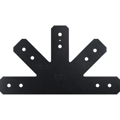 Black Powder-Coated Gable T-Plate Black Powder-Coated Gable T-Plate