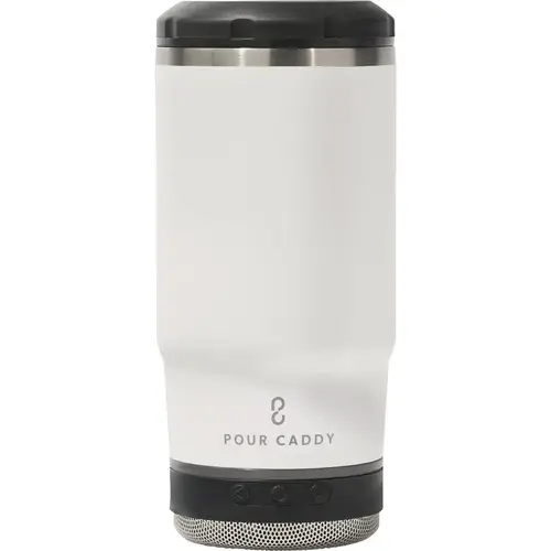 Chill & Brew 14 Oz. White Insulated Drink Holder with Speaker Chill & Brew 14 Oz. White Insulated Drink Holder with Speaker