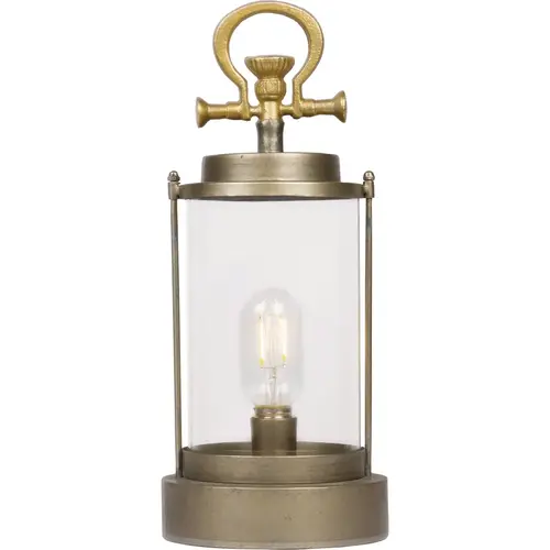 15 In. H. Warm White LED Vintage Metal & Glass Lantern 15 In. H. Warm White LED Vintage Metal & Glass Lantern