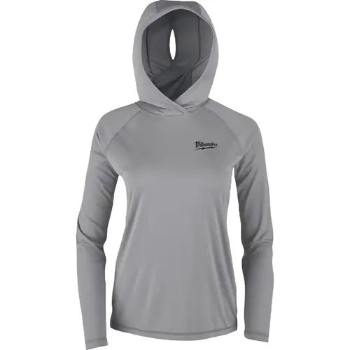 WORKSKIN Women's Medium Gray Hooded Sun Shirt WORKSKIN Women's Medium Gray Hooded Sun Shirt