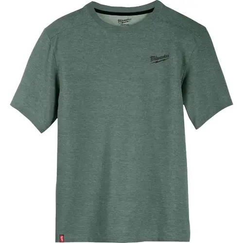 FREEFLEX Men's Large Green Short Sleeve Hybrid Work T-Shirt FREEFLEX Men's Large Green Short Sleeve Hybrid Work T-Shirt