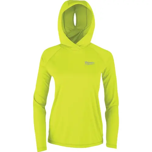 WORKSKIN Women's Medium Yellow Hooded Sun Shirt WORKSKIN Women's Medium Yellow Hooded Sun Shirt