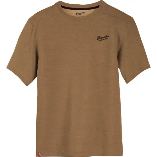 FREEFLEX Men's Medium Brown Short Sleeve Hybrid Work T-Shirt FREEFLEX Men's Medium Brown Short Sleeve Hybrid Work T-Shirt